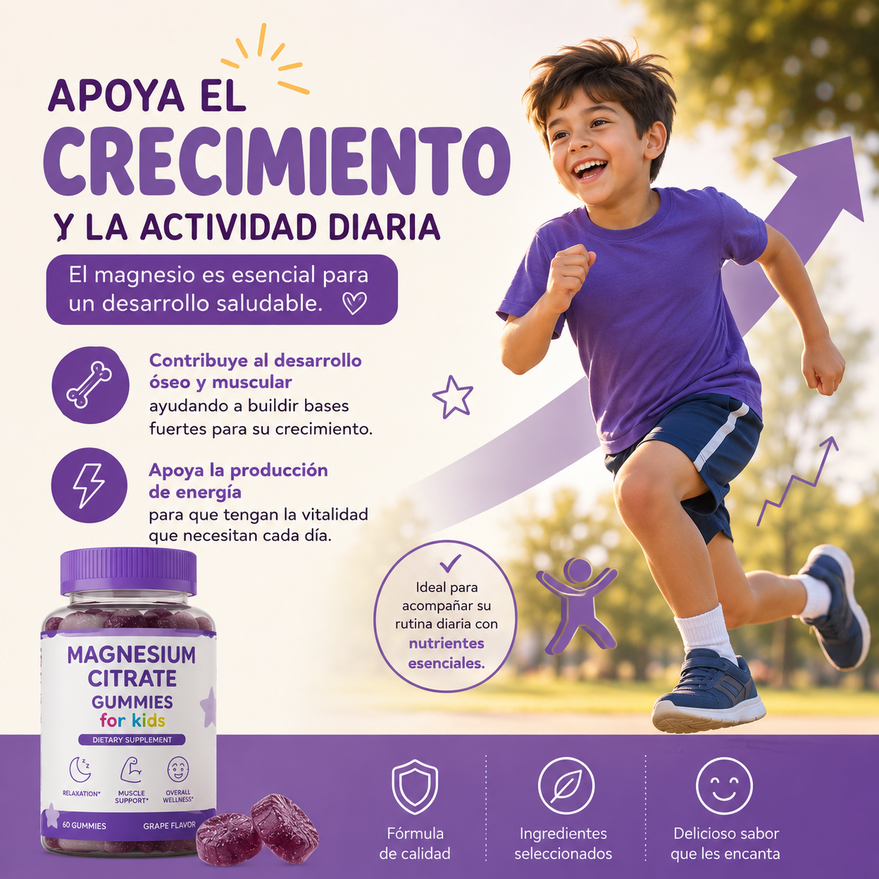 Gomitas de Citrato de Magnesio para Niños