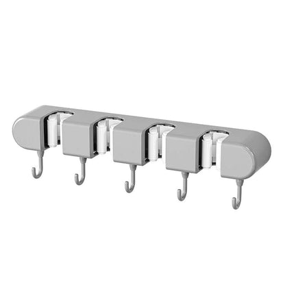 Soporte organizador de escobas y utensilios