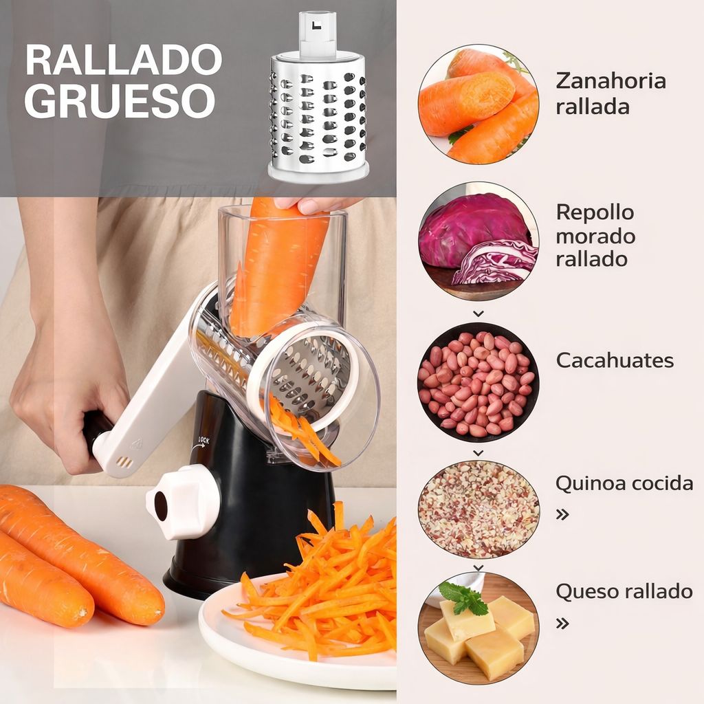 rallador giratorio multifuncional