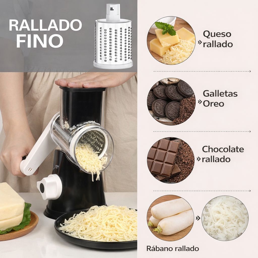 rallador giratorio multifuncional