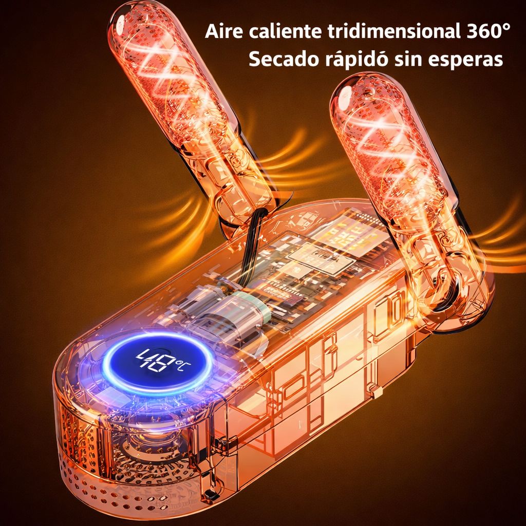 Secador de Zapatos Eléctrico con Calor Inteligente