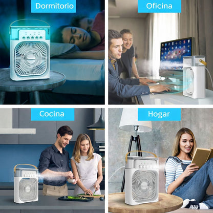 Mini ventilador con Humidificafor