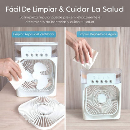 Mini ventilador con Humidificafor