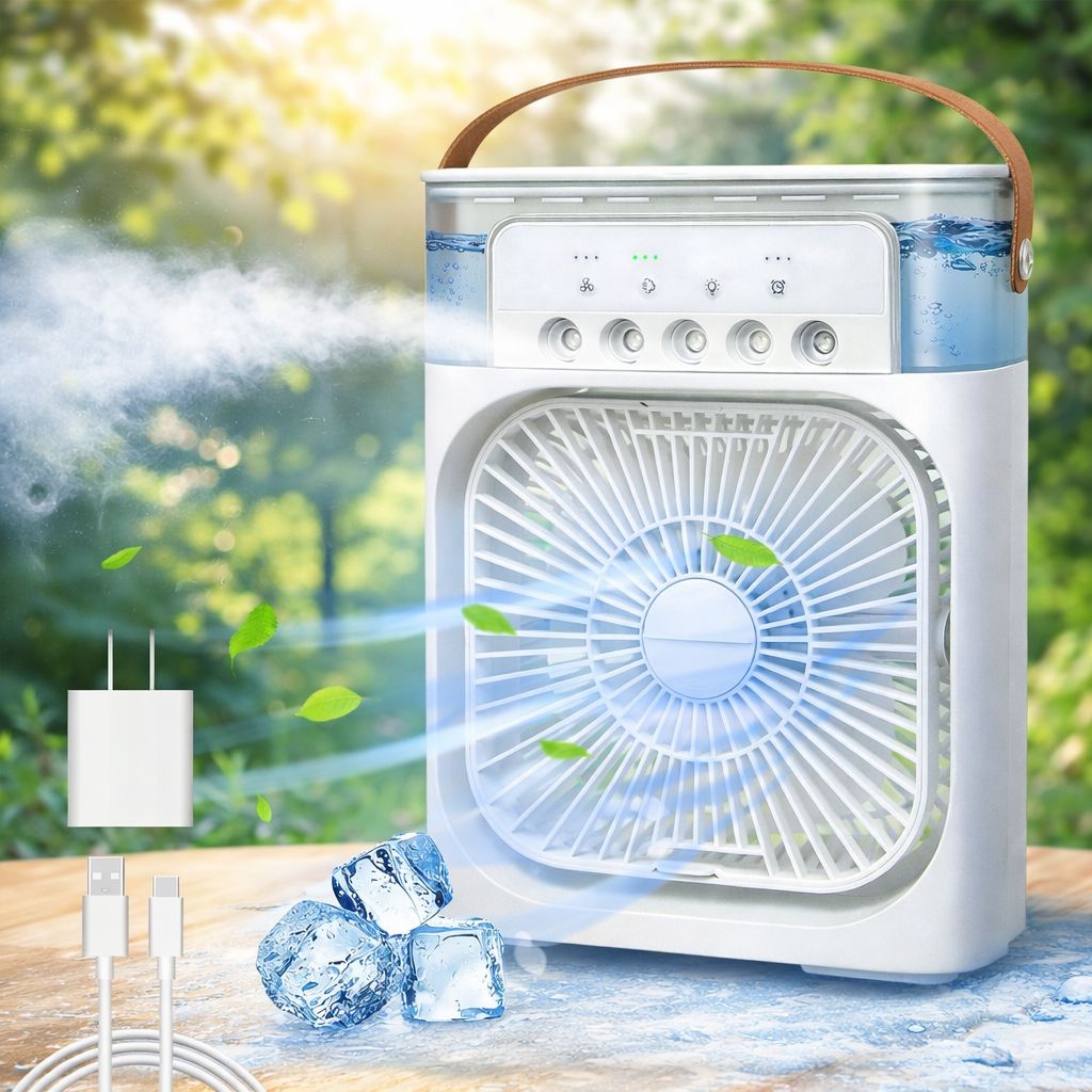 Mini ventilador con Humidificafor